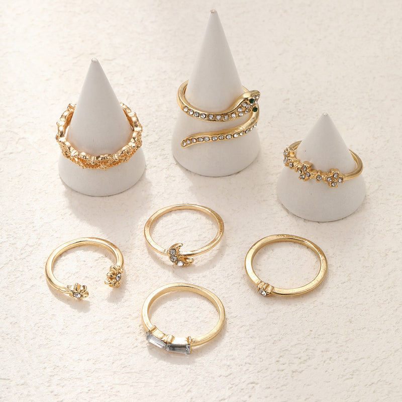 Golden Combination Knuckle Ring Creative Fashion Variant 3 Alloy – Posh Atomic