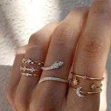 Golden Combination Knuckle Ring Creative Fashion Variant 6 Alloy – Posh Atomic