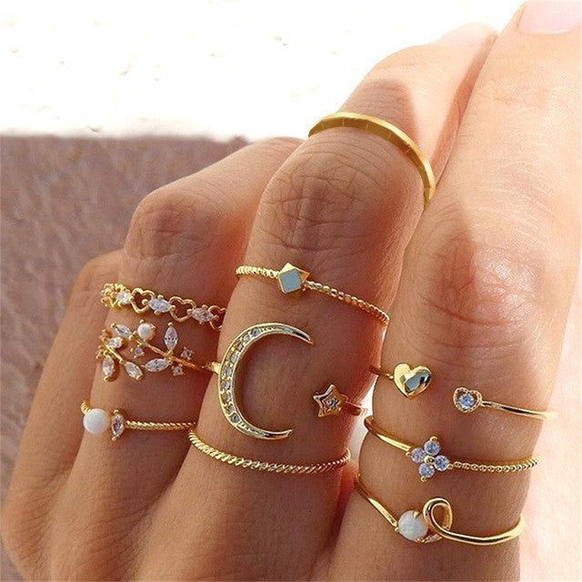Golden Combination Knuckle Ring Creative Fashion – Posh Atomic