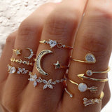 Golden Combination Knuckle Ring Creative Fashion Variant 5 Alloy – Posh Atomic