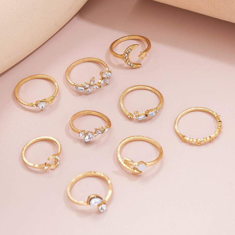 Golden Combination Knuckle Ring Creative Fashion Variant 2 Alloy – Posh Atomic