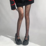 Heart Stockings Red Polka Dot Free Size – Posh Atomic