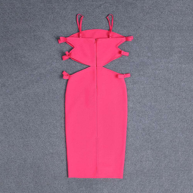 High Waist Bandage One-piece Dress Rose Red L – Posh Atomic