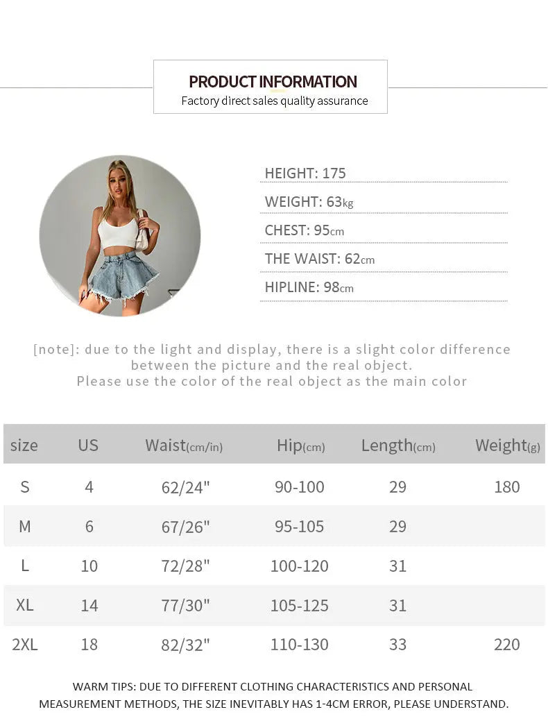 High Waist Loose-fitting Fringed Denim Shorts For Women – Posh Atomic