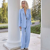 High Waisted Straight Leg Two-piece Set For Women – Posh Atomic