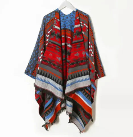 Hooded Scarf Red Knitted Coat – Posh Atomic