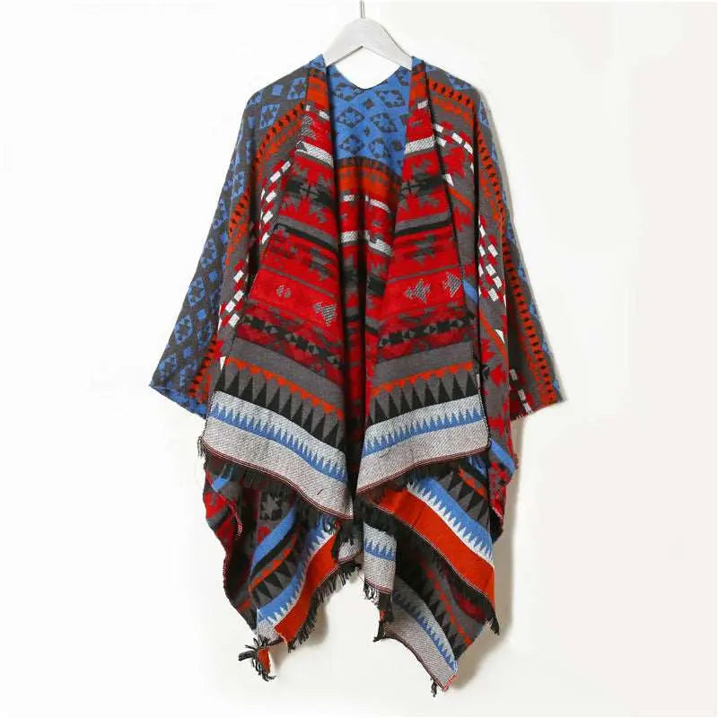 Hooded Scarf Red Knitted Coat – Posh Atomic