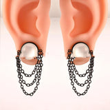 Human Piercing Ear Accessories I-shaped Threaded Stainless Steel Ear Extensions 8mm Black – Posh Atomic