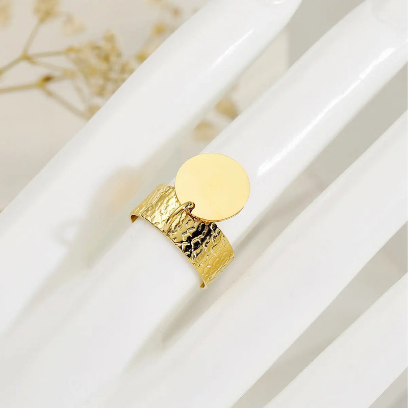 Ins Simple 18K Gold Stainless Steel Rings Pendants Pendant Design – Posh Atomic