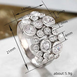 Irregular Starry Fashion Ring Q474 White Gold Color No10 – Posh Atomic