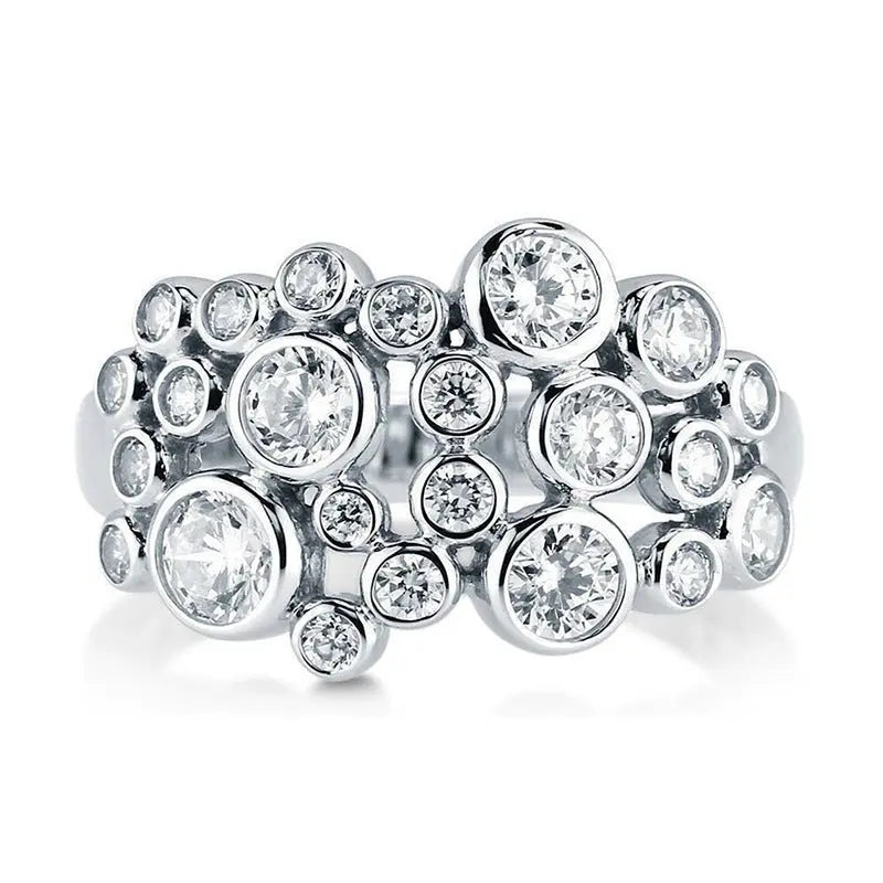 Irregular Starry Fashion Ring Q474 White Gold Color No8 – Posh Atomic