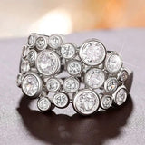 Irregular Starry Fashion Ring Q474 White Gold Color No9 – Posh Atomic