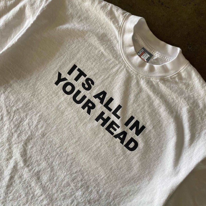 It's All in your Head T-shirt White L – Posh Atomic