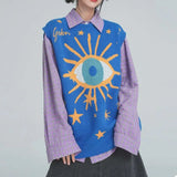 Knitted Sweater Vest For Women Blue M – Posh Atomic