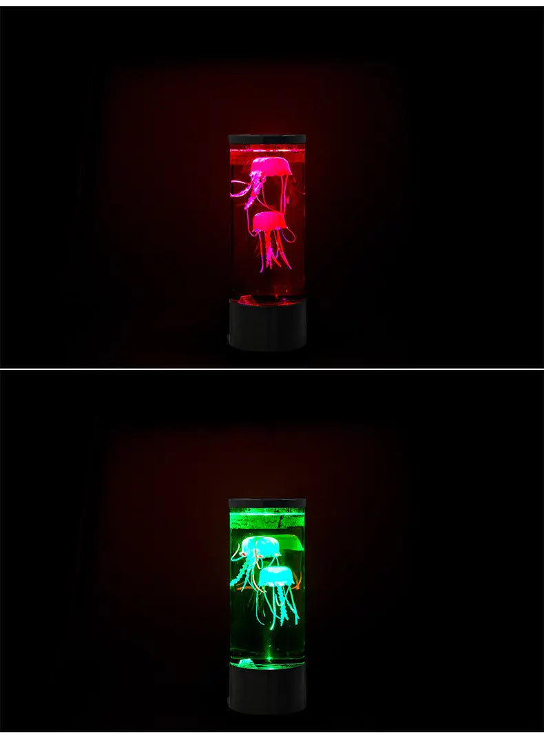 LED Jellyfish Aquarium Lamp Night Light USB Powered Black Large USB – Posh Atomic