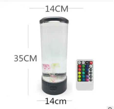 LED Jellyfish Aquarium Lamp Night Light USB Powered Black Bluetooth USB – Posh Atomic