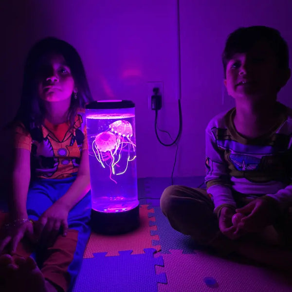LED Jellyfish Aquarium Lamp Night Light USB Powered M jellyfish remote control USB – Posh Atomic