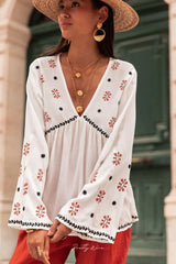 Ladies V-neck Top White XL – Posh Atomic