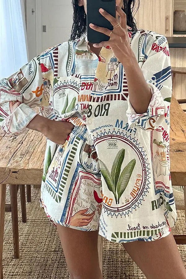 Long Sleeve Casual Short Set – Posh Atomic