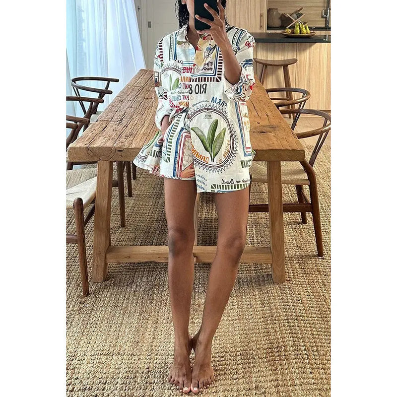 Long Sleeve Casual Short Set – Posh Atomic