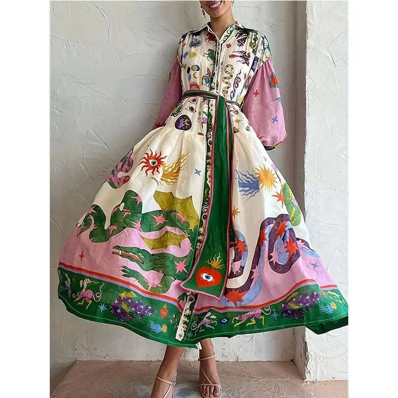 Long Sleeve Celestial Dress Color 3XL – Posh Atomic