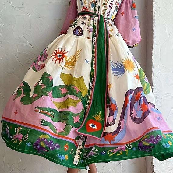 Long Sleeve Celestial Dress Color 2XL – Posh Atomic