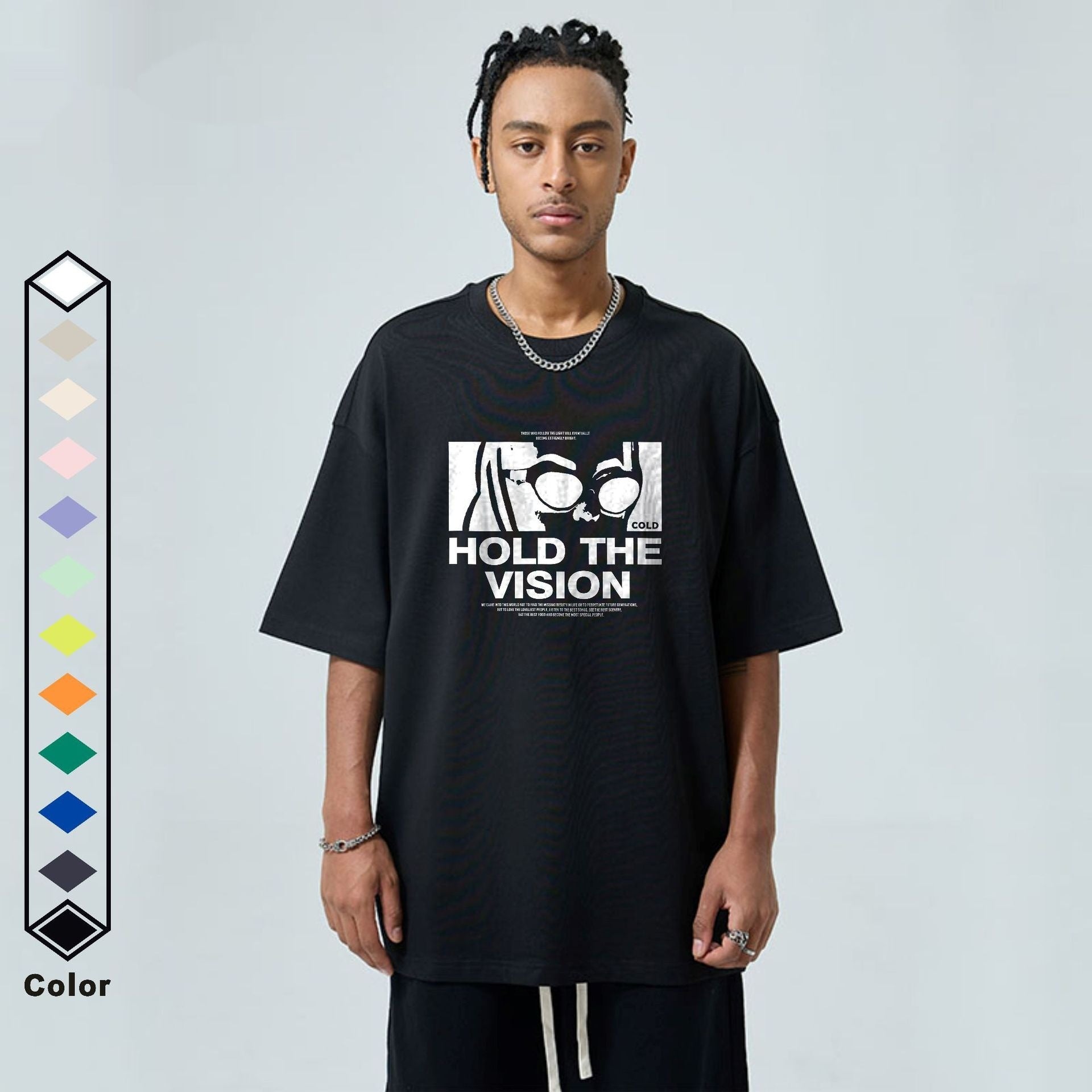 Loose Round Neck Short Sleeve T-shirt White XS – Posh Atomic