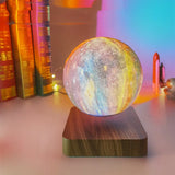 Magnetic Levitation Galaxy Decorative Light Square walnut color EU – Posh Atomic