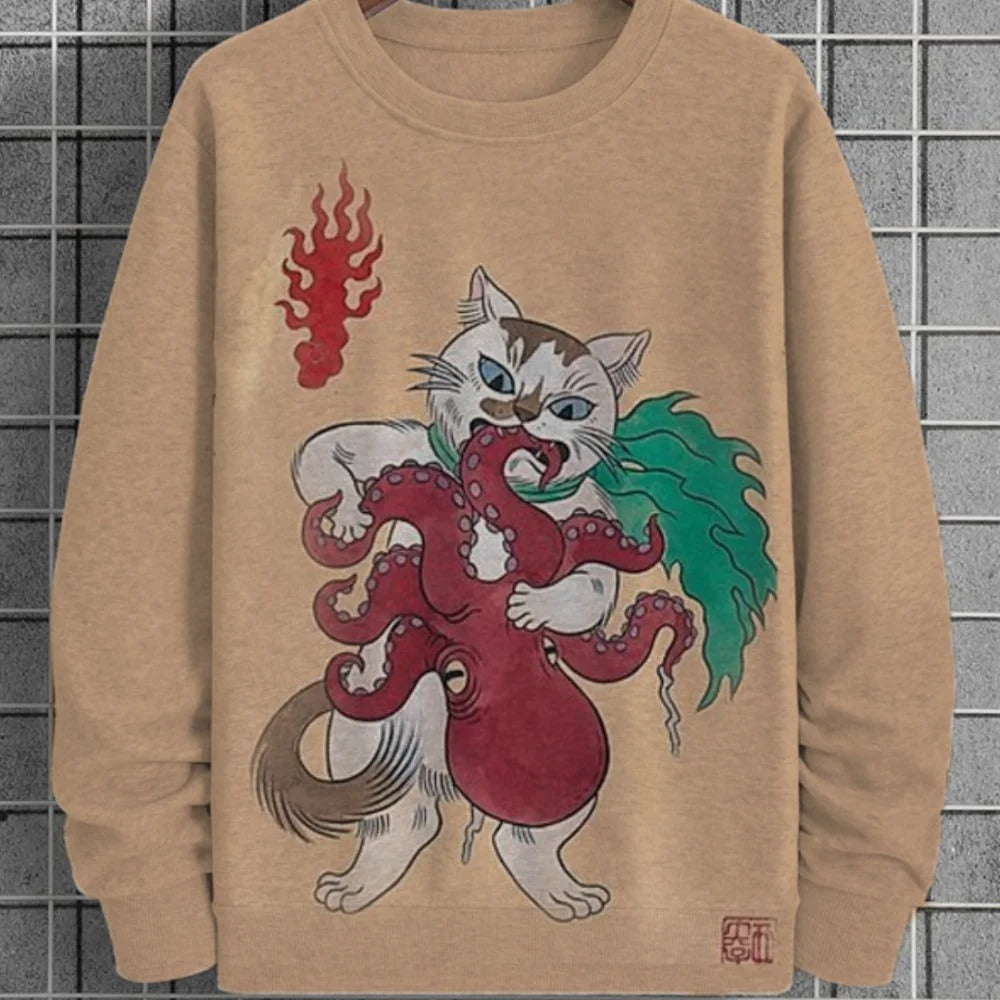 Men's 3D Digital Printed Round Neck Sweater YP231211130124 M – Posh Atomic