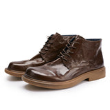 Men's Business Casual High-top Martin Boots Black – Posh Atomic