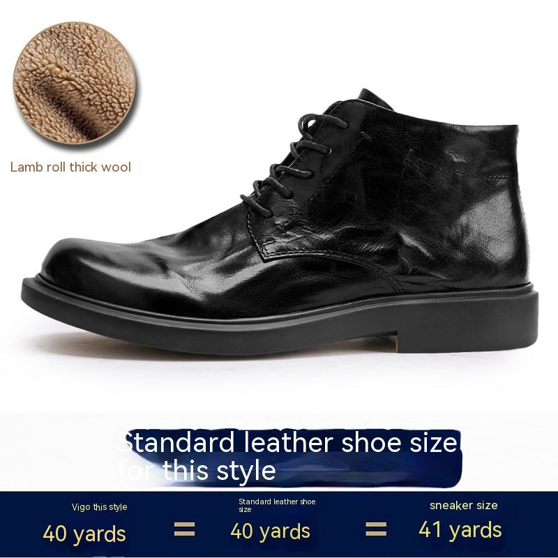 Men's Business Casual High-top Martin Boots Black – Posh Atomic