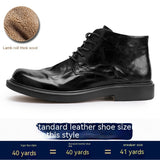 Men's Business Casual High-top Martin Boots Black – Posh Atomic