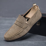 Men's Casual Flat Leather Shoes K038 Gray – Posh Atomic