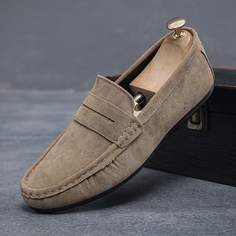 Men's Casual Flat Leather Shoes K038 Gray – Posh Atomic