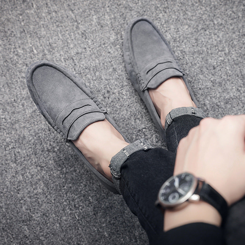 Men's Casual Flat Leather Shoes K038 Black – Posh Atomic