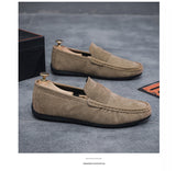 Men's Casual Flat Leather Shoes K038 Gray – Posh Atomic