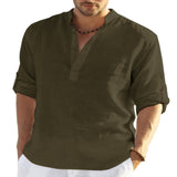 Men's Casual Linen Shirt Black XL – Posh Atomic