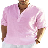 Men's Casual Linen Shirt White 4XL – Posh Atomic