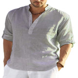 Men's Casual Linen Shirt White 3XL – Posh Atomic
