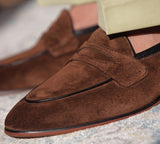 Men's Shoes With Square Toe Suede Brown – Posh Atomic