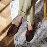 Men's Shoes With Square Toe Suede Brown – Posh Atomic