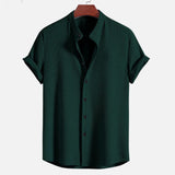 Men's Short Sleeve Loose Shirt Black L – Posh Atomic