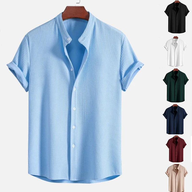 Men's Short Sleeve Loose Shirt Black S – Posh Atomic