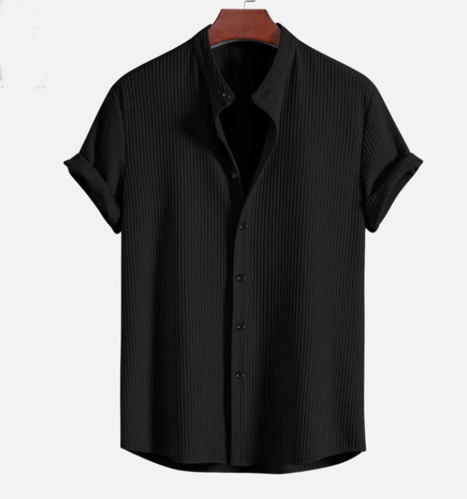 Men's Short Sleeve Loose Shirt White S – Posh Atomic