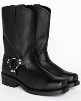 Men's Square Heel Boots Black US8.5 – Posh Atomic
