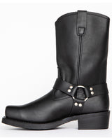 Men's Square Heel Boots Black US8 – Posh Atomic