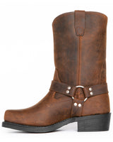 Men's Square Heel Boots Black US10 – Posh Atomic