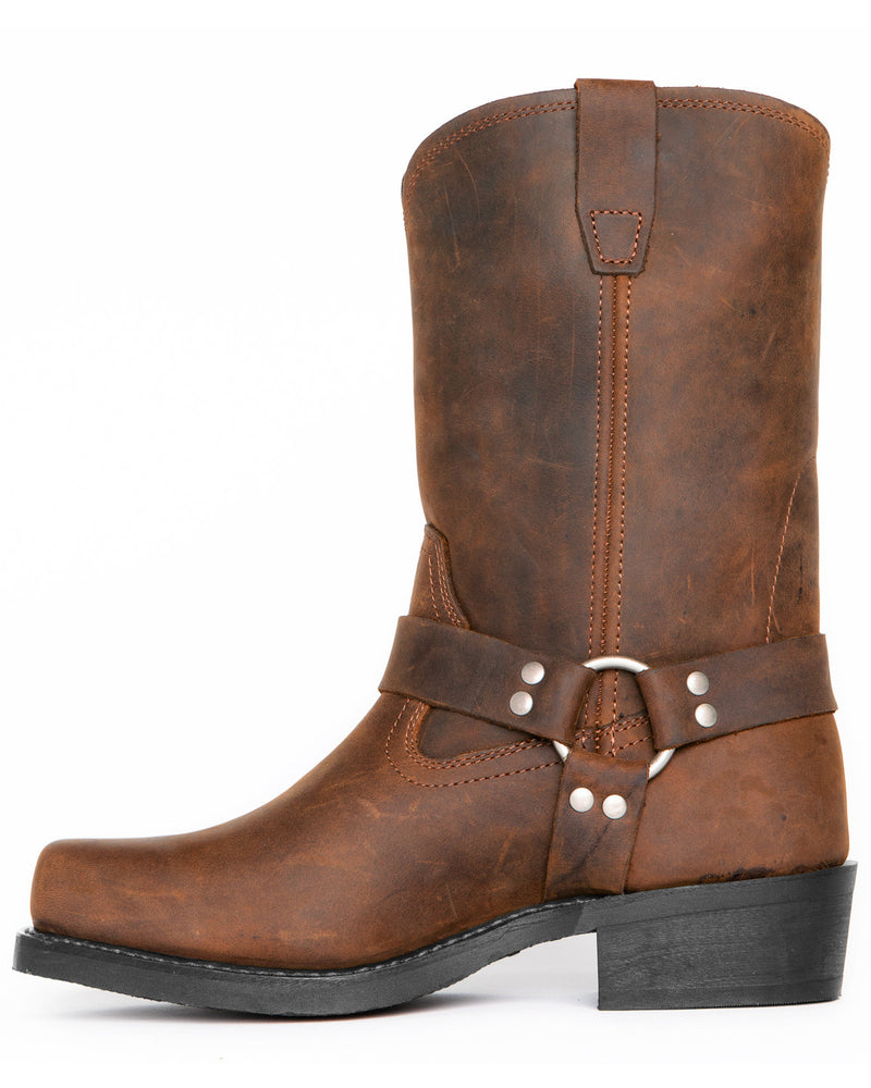 Men's Square Heel Boots Black US10 – Posh Atomic