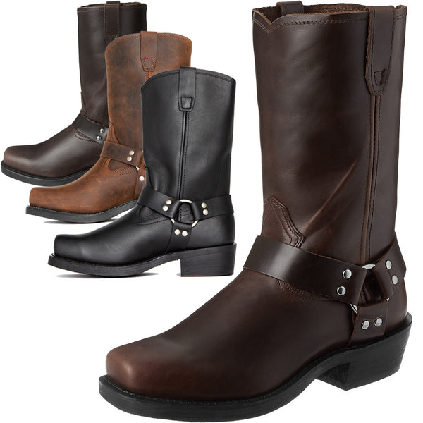 Men's Square Heel Boots Black US7.5 – Posh Atomic