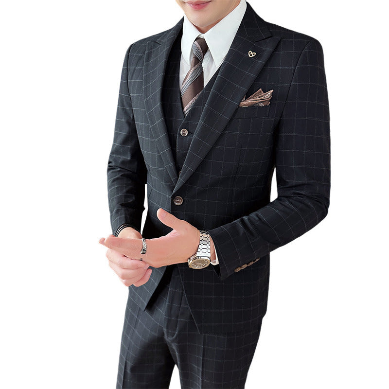 Men's Three-piece Suit Black Double Breasted 3XL – Posh Atomic